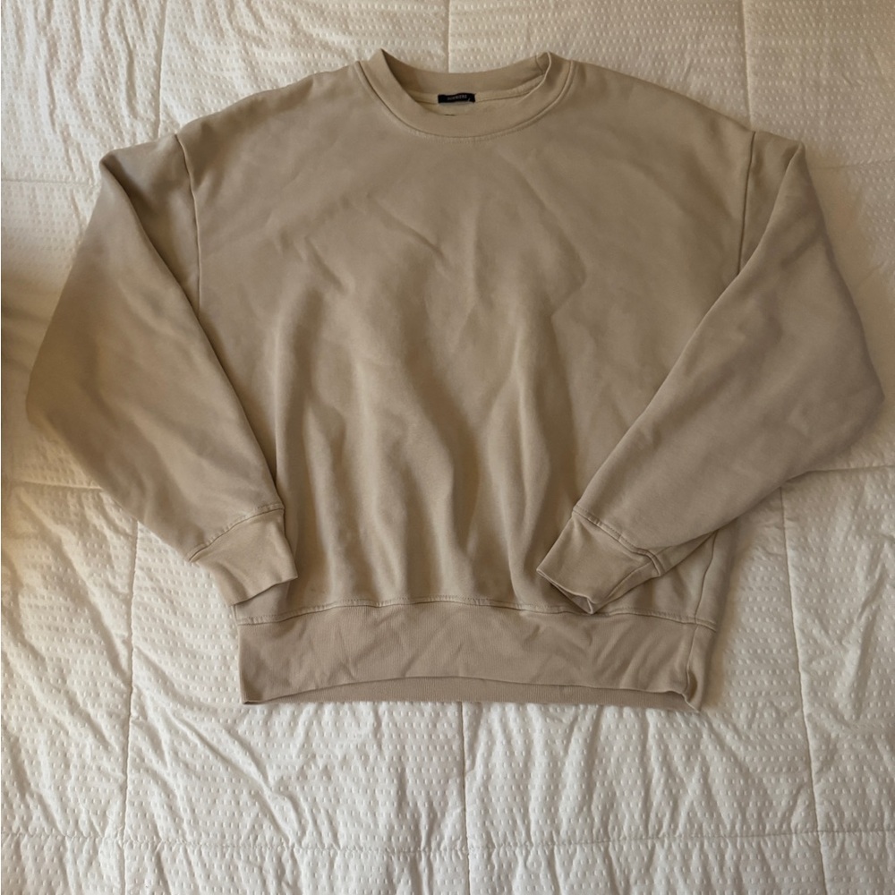 RSQ Tan Crewneck Sweater Soft and Relaxed Fit